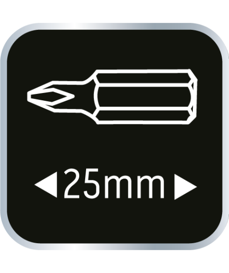 Końcówki wkrętakowe PH2 x 25 mm, 10 szt., ACR