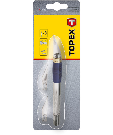 Nóż modelarski, 3 ostrza