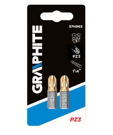 Końcówki wkrętakowe PZ3 x 25 mm, 2 szt.