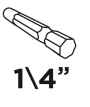 Końcówki wkrętakowe HEX4.0 x 25 mm, 2 szt.