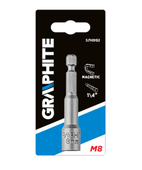 Nasadka magnetyczna 8 x 65 mm, trzpień 1/4"