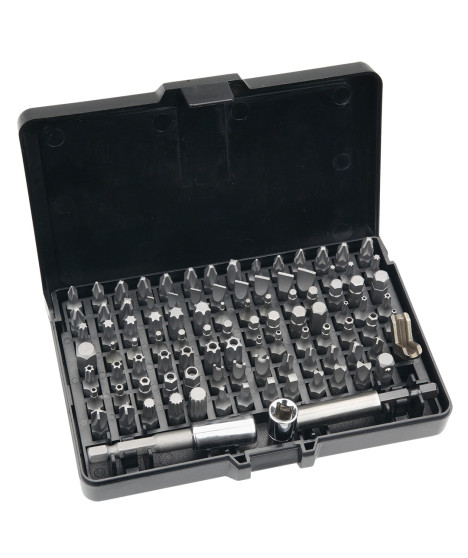 Końcówki wkrętakowe z uchwytem, zestaw 99 szt.