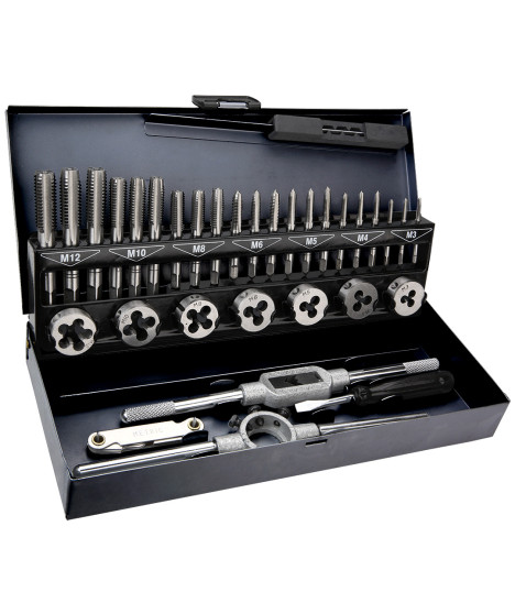 Narzynki i gwintowniki M3-M12, zestaw 32 szt.