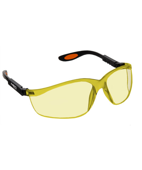 Okulary ochronne poliwęglanowe, żółte soczewki