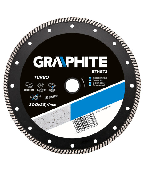 Tarcza diamentowa 200 x 25.4 mm, turbo super cienka