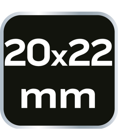 Klucz oczkowy odgięty 20 x 22 mm