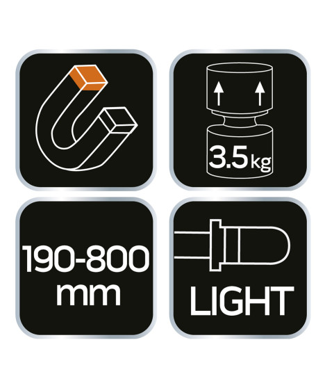 Chwytak magnetyczny teleskopowy 190-800 mm