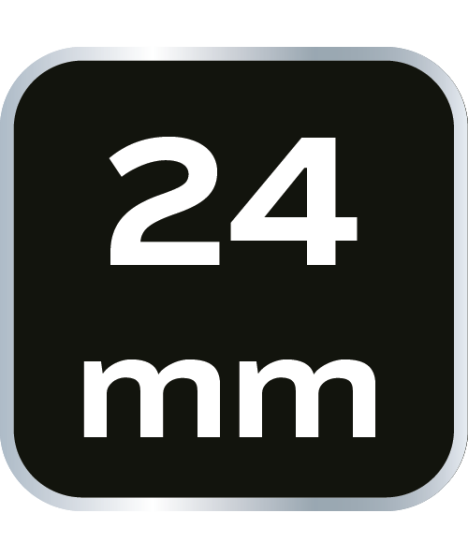 Klucz płasko-oczkowy skręcony 90°, 24mm