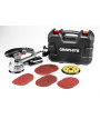 Szlifierka mimośrodowa 430W, tarcza 125/150 mm, walizka