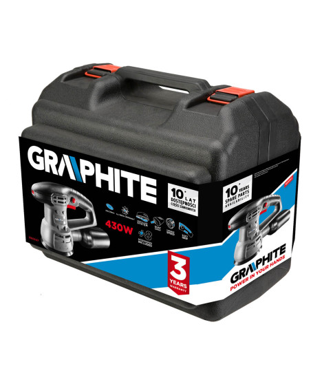 Szlifierka mimośrodowa 430W, tarcza 125/150 mm, walizka