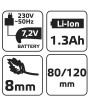 Trymer do trawy i żywopłotu 7.2V, Li-Ion/1.3Ah
