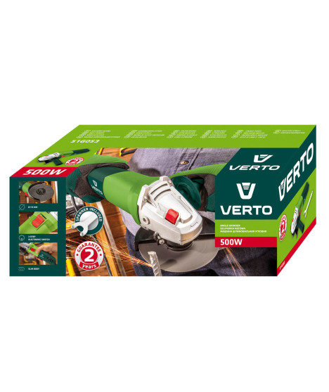 Szlifierka kątowa 500W, tarcza 115 x 22.2 mm, obroty 12 000 min⁻¹