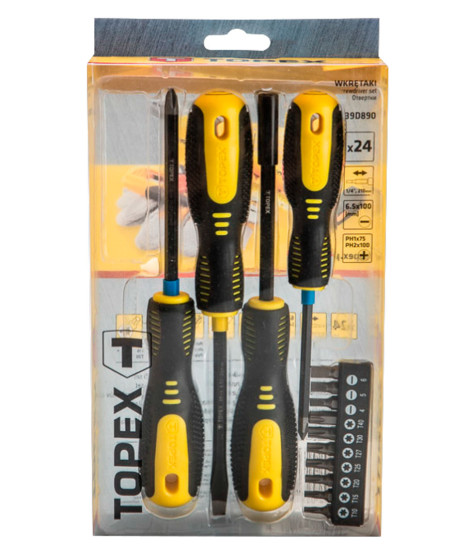 Wkrętaki i końcówki wkrętakowe, zestaw 14 szt.