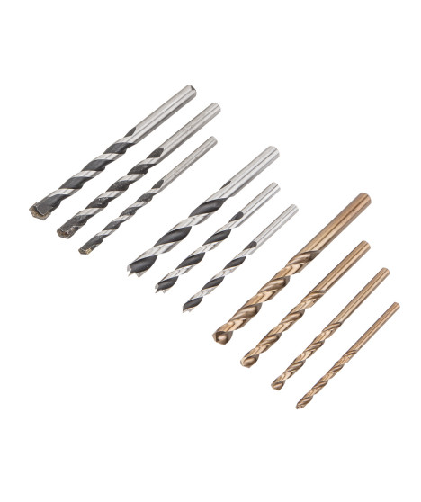 Wiertarka udarowa 650W, uchwyt samozaciskowy 13 mm, obroty 0-3000 min⁻¹, walizka + 10 wierteł