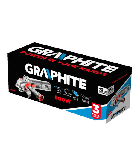 Szlifierka kątowa 900W, tarcza 125 x 22.2 mm, obroty 12 000 min⁻¹