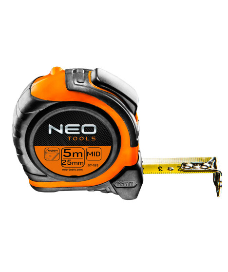 Miara zwijana stalowa 5 m x 25 mm, magnes, dwustronny nadruk