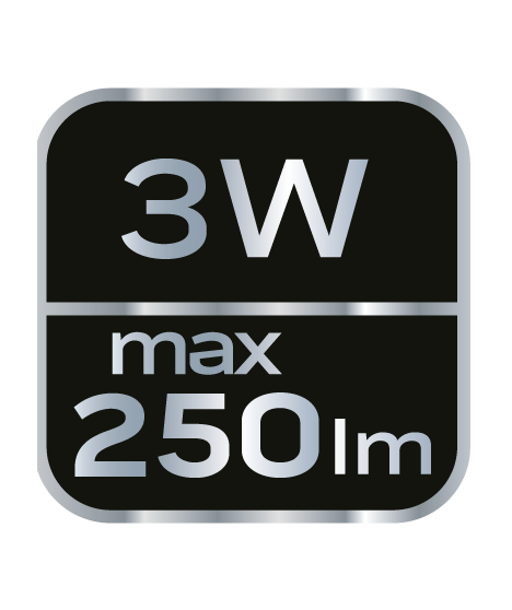 Latarka czołowa 250 lum, zoom, CREE XPE, 3xAAA