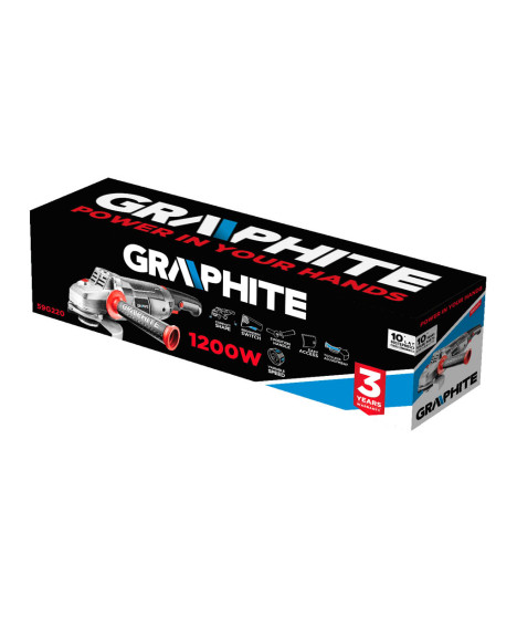 Szlifierka kątowa 1200W, tarcza 125 x 22.2 mm obroty 3000-11000 min⁻¹