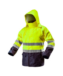 Kurtka robocza ostrzegawcza wodoodporna, żółta, rozmiar XL