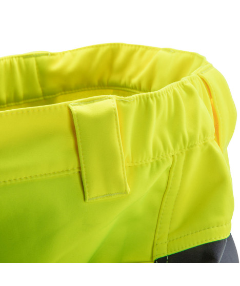Spodnie robocze ostrzegawcze softshell, żółte, rozmiar L
