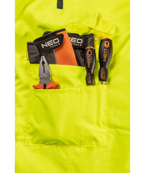 Spodnie robocze ostrzegawcze ocieplane, żółte, rozmiar XL