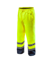 Spodnie robocze ostrzegawcze wodoodporne, żółte, rozmiar S