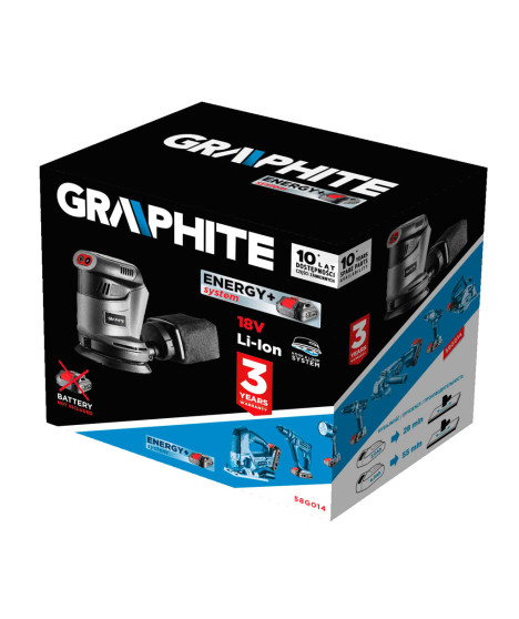 Szlifierka mimośrodowa Energy+ 18V, Li-Ion, stopa 125 mm, bez akumulatora