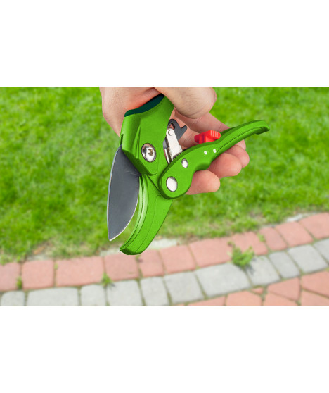 Sekator ogrodowy kowadełkowy z grzechotką, średnica cięcia 20 mm