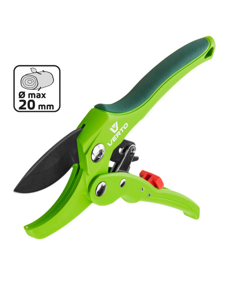 Sekator ogrodowy kowadełkowy z grzechotką, średnica cięcia 20 mm