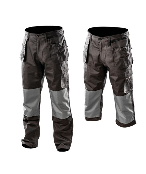 Spodnie robocze, rozmiar LD/54, odpinane kieszenie i nogawki