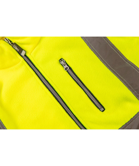 Bluza polarowa ostrzegawcza, żółta, rozmiar M