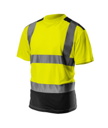T-shirt ostrzegawczy, ciemny dół, żółty, rozmiar XXL