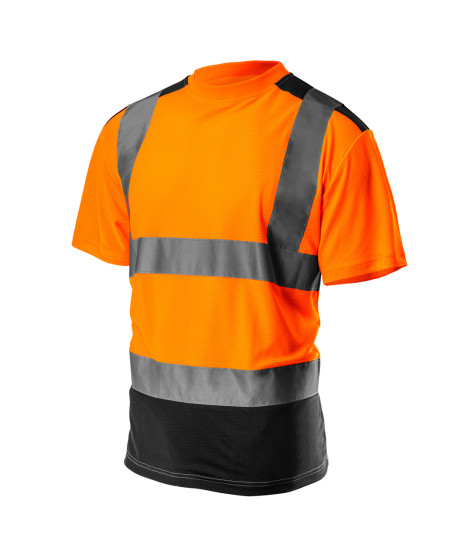 T-shirt ostrzegawczy, ciemny dół, pomarańczowy, rozmiar XL