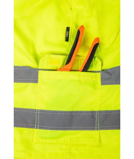 Krótkie spodenki ostrzegawcze, żółte, rozmiar XL